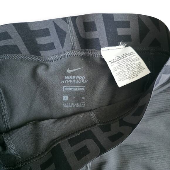 Nike Pro Therma Hyperwarm Compression Tights Base Layer Black Camo Men Sz S - Picture 5 of 8